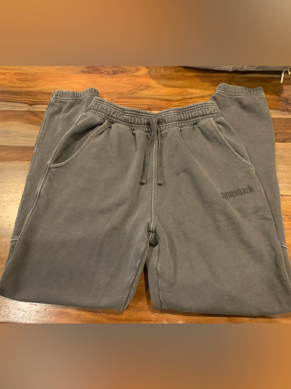 Gymshark Men's Charcoal Drawstring Athletic joggers